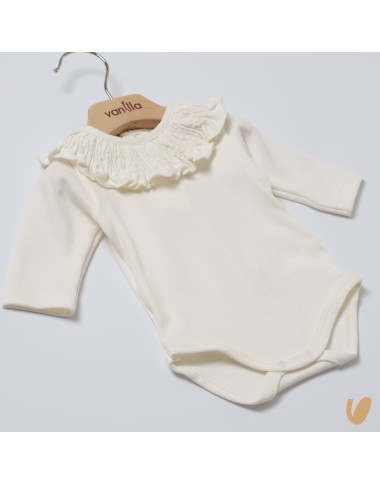 Body con colletto arricciato Body Manica Lunga