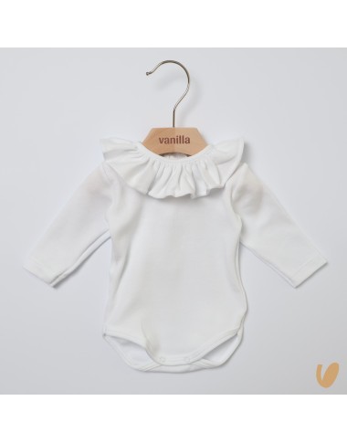 Body con colletto volant Body Manica Lunga