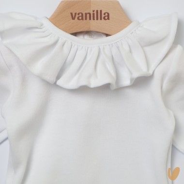 Body con colletto volant Body Manica Lunga