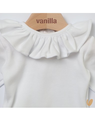 Body con colletto volant Body Manica Lunga