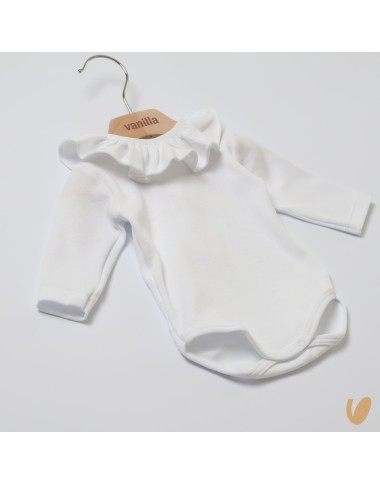 Body con colletto volant Body Manica Lunga