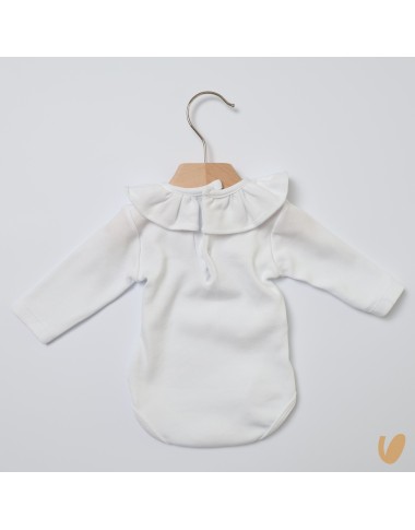 Body con colletto volant Body Manica Lunga