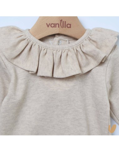 Body con colletto volant Body Manica Lunga