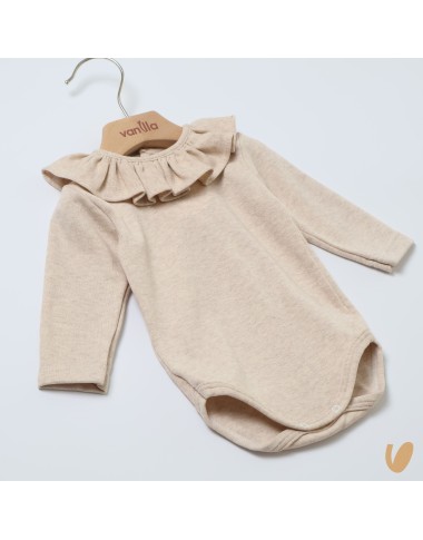 Body con colletto volant Body Manica Lunga