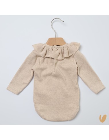 Body con colletto volant Body Manica Lunga
