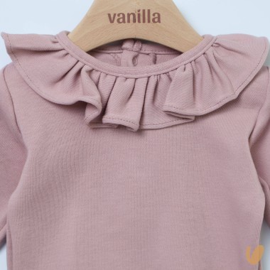 Body con colletto volant Body Manica Lunga