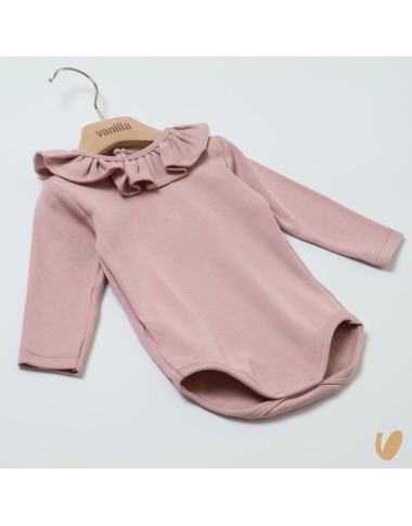 Body con colletto volant Body Manica Lunga