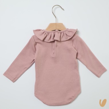 Body con colletto volant Body Manica Lunga