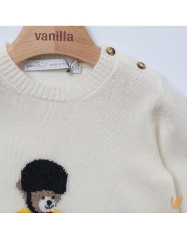 Maglia orsetto lana e cashmere Bimbo
