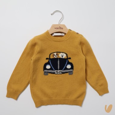 Maglia auto lana e cashmere Bimbo