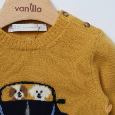 Maglia auto lana e cashmere Bimbo