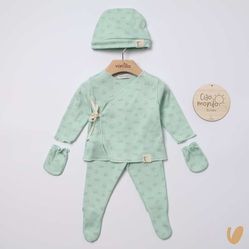 Set nascita cotone Completo e Pagliaccetto
