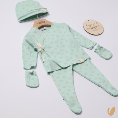 Set nascita cotone Completo e Pagliaccetto