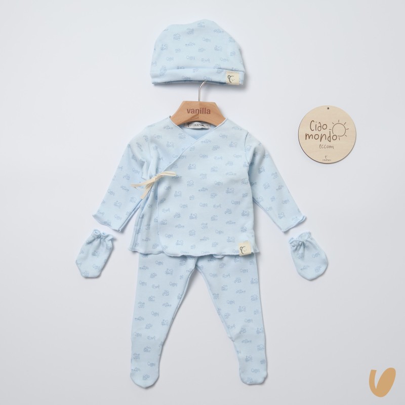 Set nascita cotone Completo e Pagliaccetto