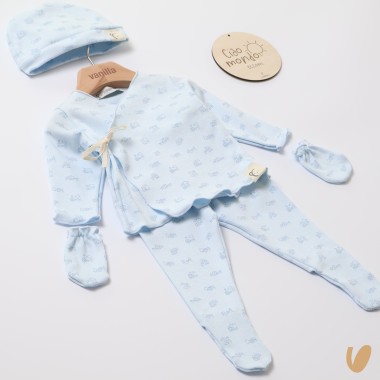 Set nascita cotone Completo e Pagliaccetto