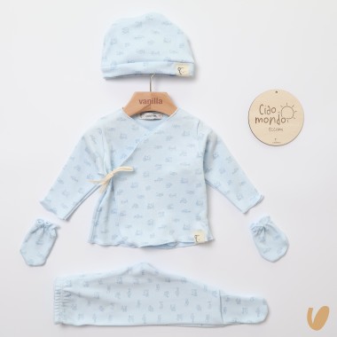 Set nascita cotone Completo e Pagliaccetto