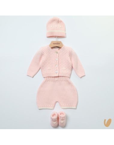 Completo lana nodi d'amore Set Nascita e Uscita Clinica