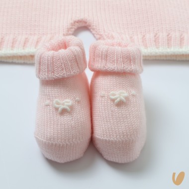 Completo lana nodi d'amore Set Nascita e Uscita Clinica