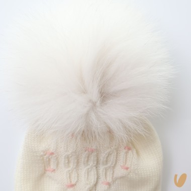 Cappello in lana pompon Cappello e Babbucce