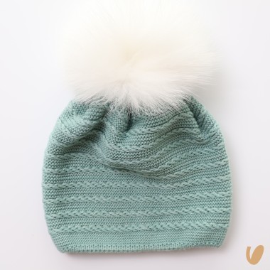 Cappello in lana pompon Cappello e Babbucce