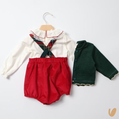 Completo elegante Natalizio Completo e Pagliaccetto