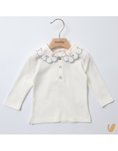 Embroidered collar polo