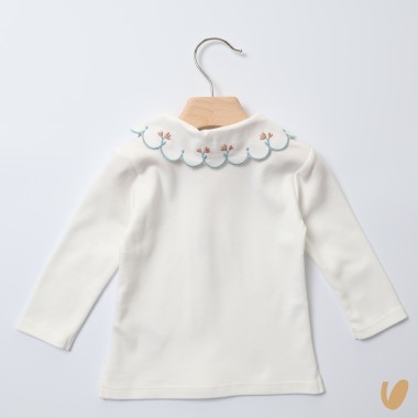 Polo colletto ricamato Neonata