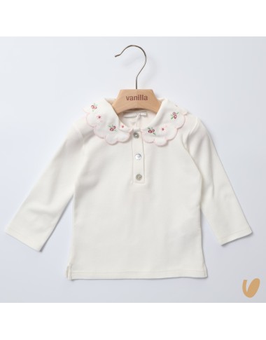 Polo colletto ricamato Neonata