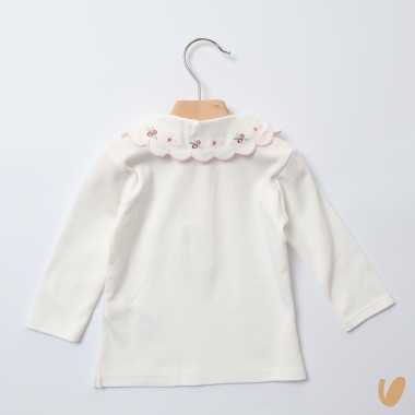 Polo colletto ricamato Neonata