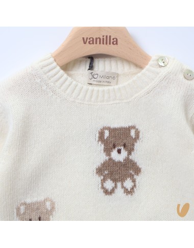 Maglioncino orsetti lana e cashmere Neonato