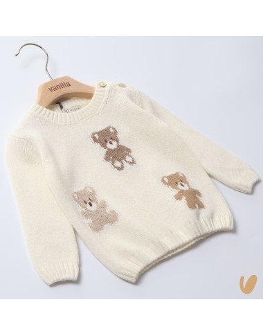 Maglioncino orsetti lana e cashmere Neonato