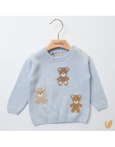 Maglioncino orsetti lana e cashmere Neonato