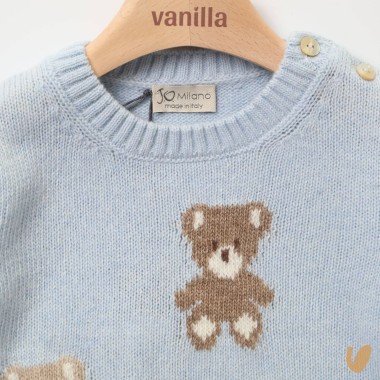 Maglioncino orsetti lana e cashmere Neonato