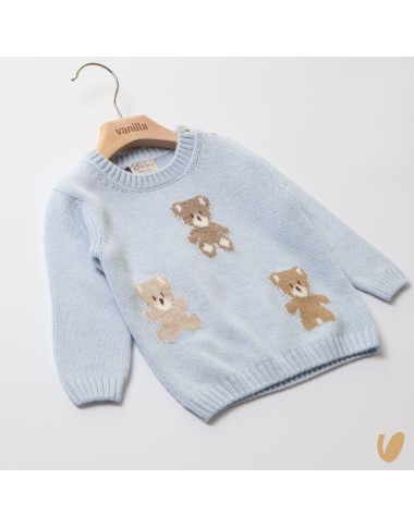 Maglioncino orsetti lana e cashmere Neonato