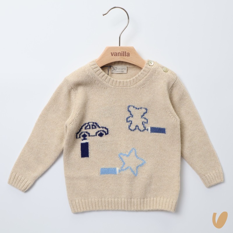 Maglioncino auto lana e cashmere Neonato