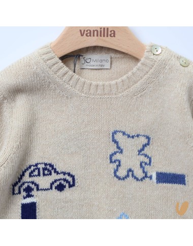 Maglioncino auto lana e cashmere Neonato