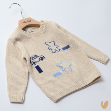 Maglioncino auto lana e cashmere Neonato