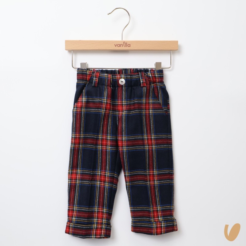 Pantalone in lana tartan Bimbo