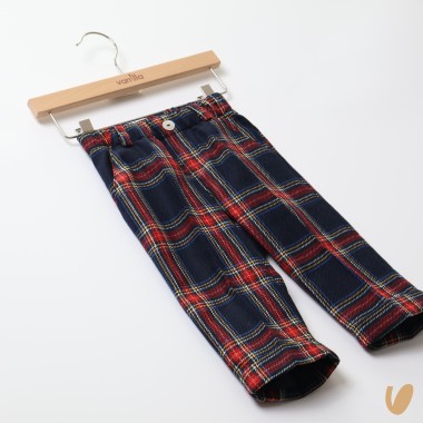 Pantalone in lana tartan Bimbo