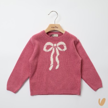 Maglioncino fiocco lana e cashmere Cardigan e Maglia