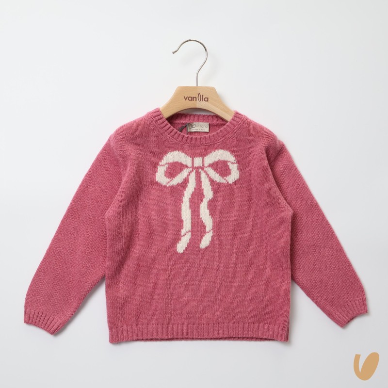 Maglioncino fiocco lana e cashmere Cardigan e Maglia