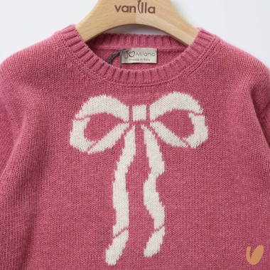 Maglioncino fiocco lana e cashmere Cardigan e Maglia