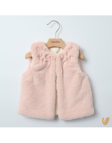 Sleeveless in Ecopelliccio embroidery flowers