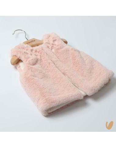 Smanicato in ecopelliccia ricamo fiori Cappotto e Giubbino