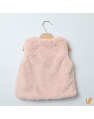 Smanicato in ecopelliccia ricamo fiori Cappotto e Giubbino