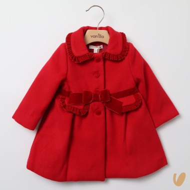 Cappotto con fiocco in velluto SALDI 20%