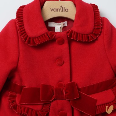 Cappotto con fiocco in velluto SALDI 20%