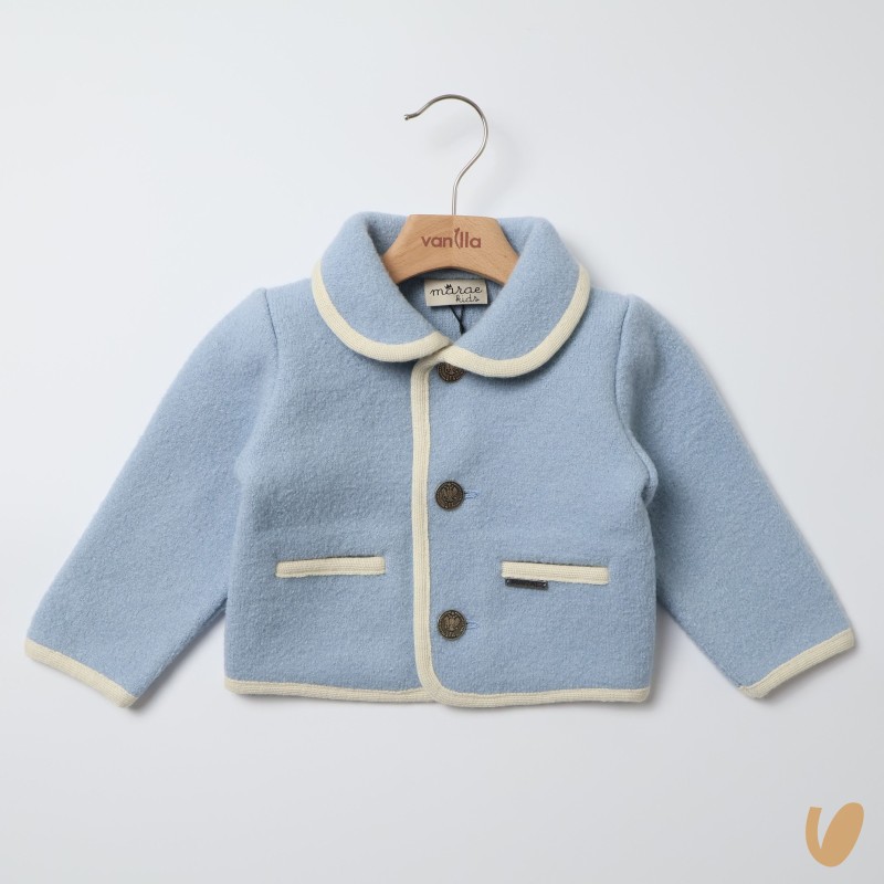 Cappottino in lana profili Cardigan e Accessori