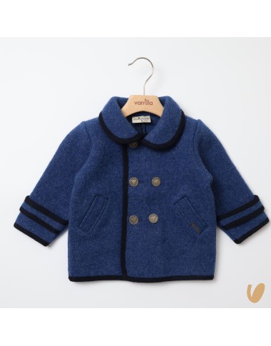 Double-breasted wool coat