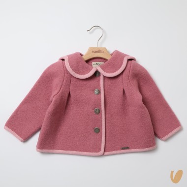 Cappottino in lana collo fiore Cappotto e Giubbino